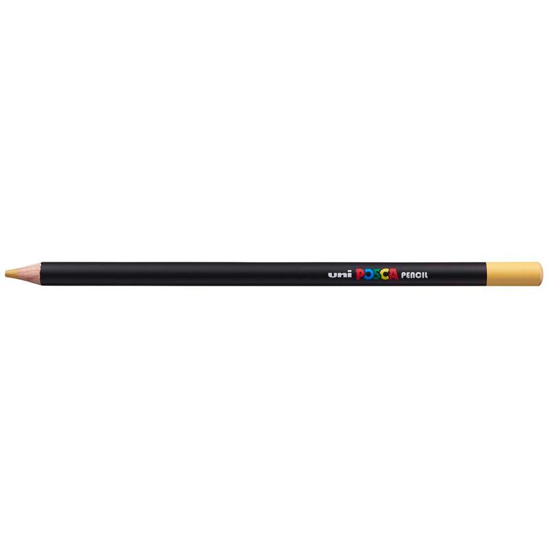 Uni Posca Pencil in Light Ochre, offering vibrant color, smooth application, and versatility for artists and crafters.