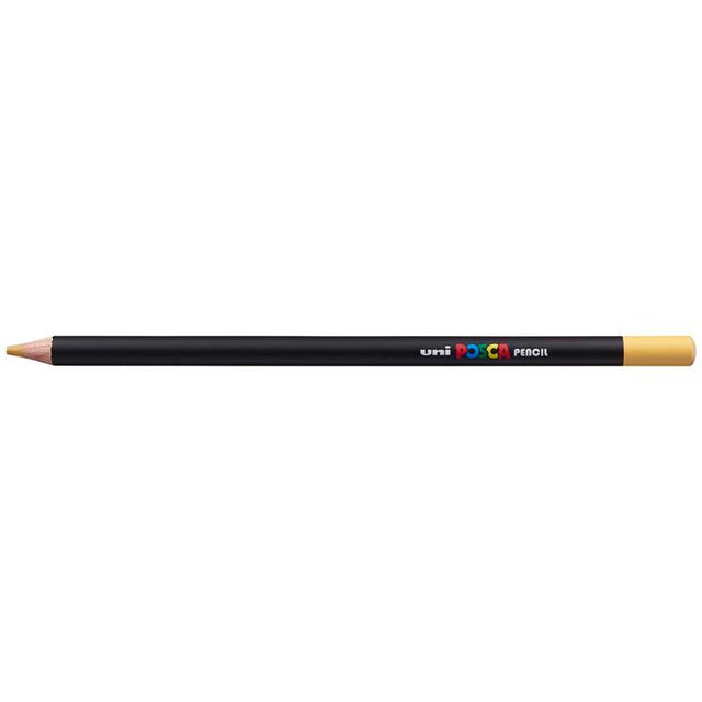 Uni Posca Pencil in Light Ochre, offering vibrant color, smooth application, and versatility for artists and crafters.