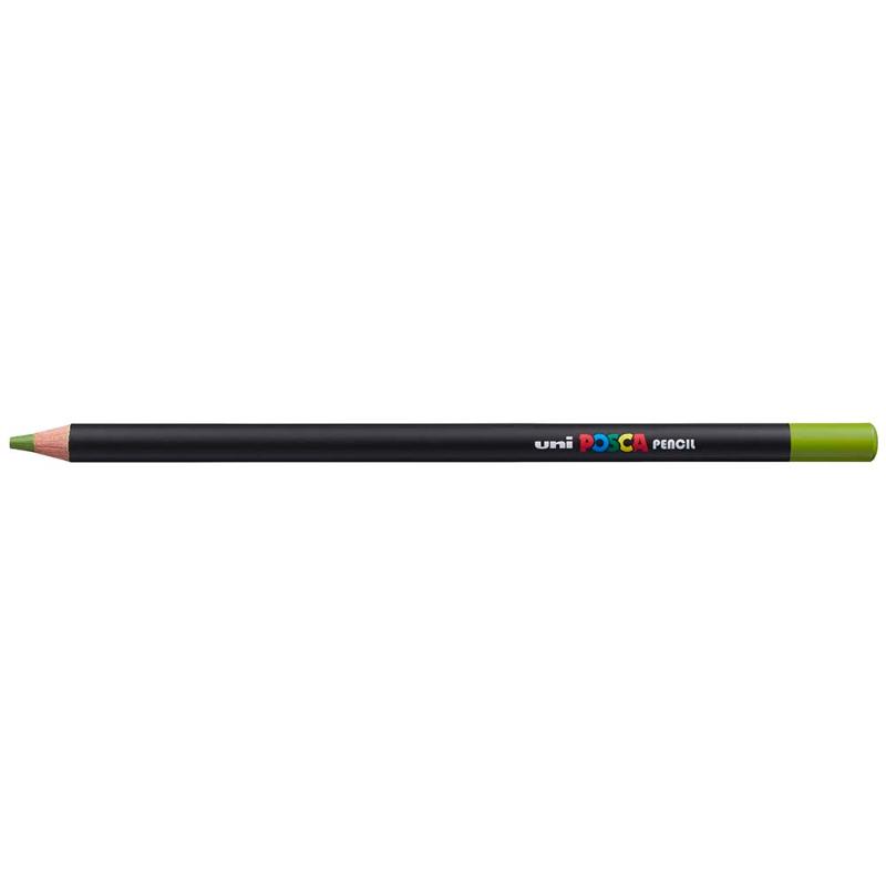 Uni Posca Pencil in Green Tea, featuring vibrant colors and versatile techniques for creative art projects.