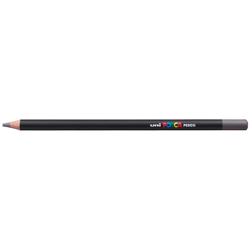 Uni Posca Pencil in Dark Grey, offering vibrant color and smooth performance for artists on various surfaces.