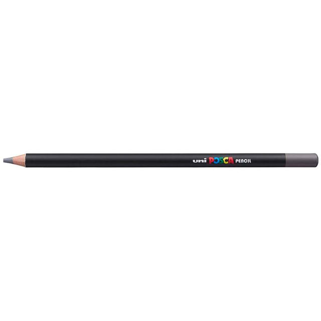 Uni Posca Pencil in Dark Grey, offering vibrant color and smooth performance for artists on various surfaces.