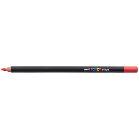 Vibrant orange Uni Posca Pencil, perfect for artists, featuring a smooth oil-based formula for vivid colors and creative versatility.