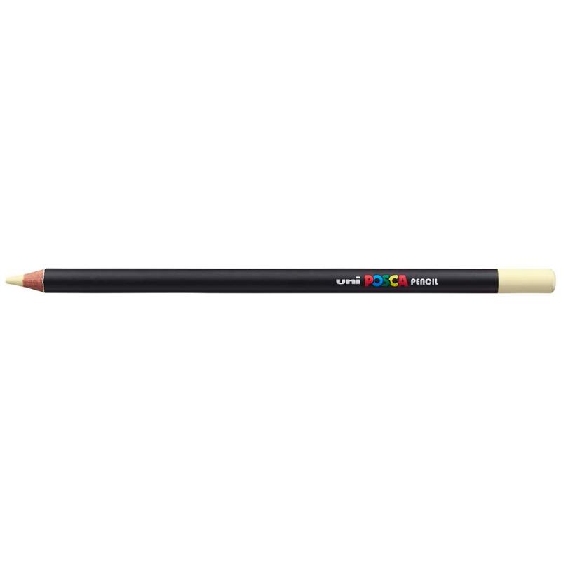 Uni Posca Pencil in Ivory, ideal for vibrant artwork on various papers with smooth finish and durable formulation.