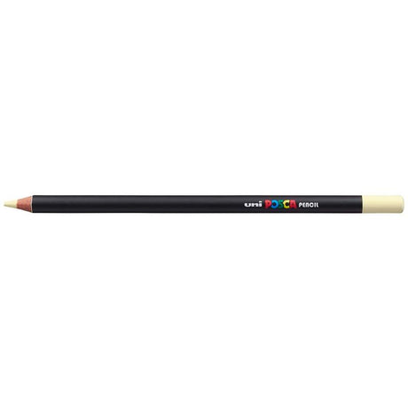 Uni Posca Pencil in Ivory, ideal for vibrant artwork on various papers with smooth finish and durable formulation.
