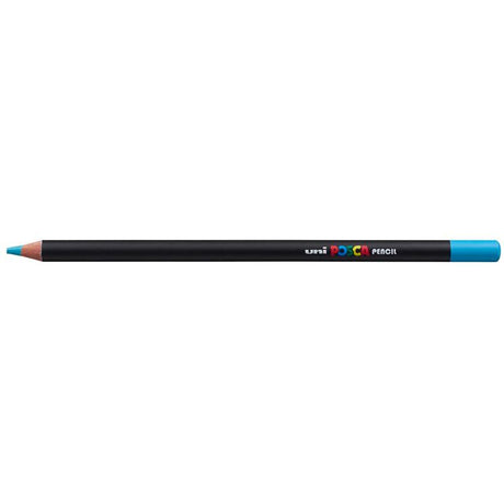 Uni Posca Pencil in Blue Green, ideal for vibrant art, blending, and versatile drawing techniques.