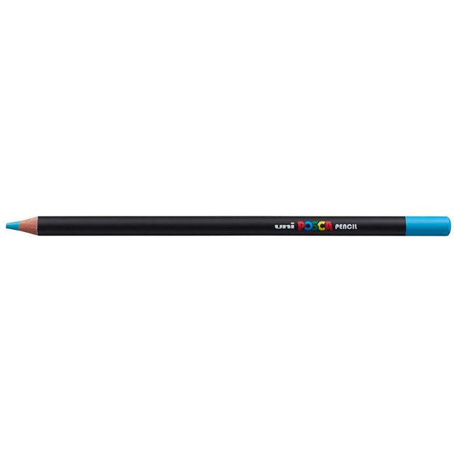 Uni Posca Pencil in Blue Green, ideal for vibrant art, blending, and versatile drawing techniques.