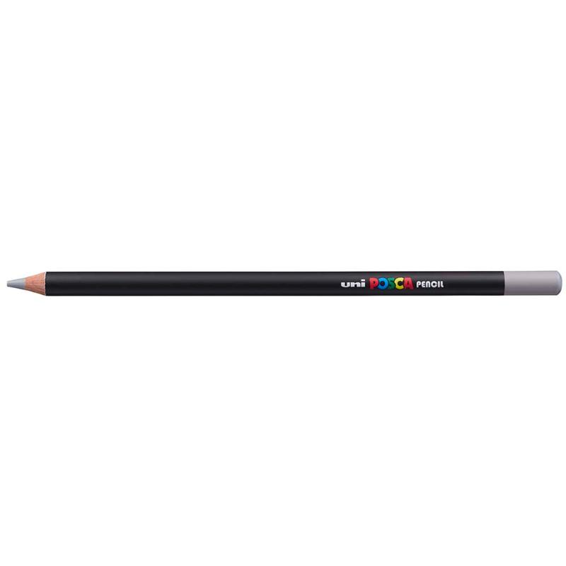 Uni Posca Pencil in Grey: High-quality versatile pencil for vibrant sketches, shading, and blending on any surface.