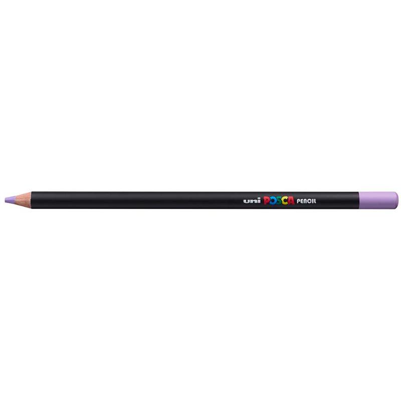 Uni Posca Pencil in Lilac, vibrant color for artists, ideal for blending and mixed media projects.