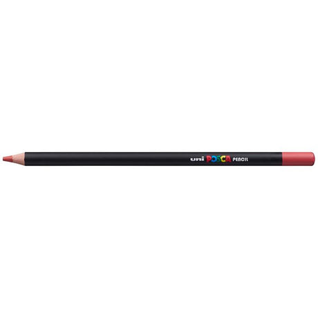Uni Posca Pencil in Dark Red for vibrant artwork, ideal for blending and versatile on various paper types.