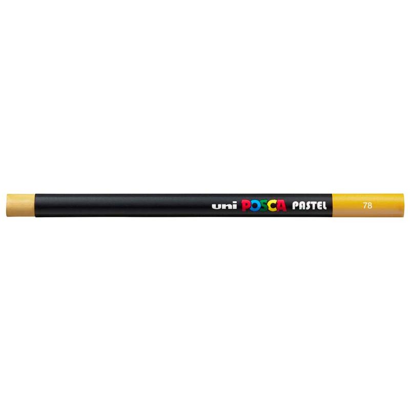 Uni Posca Pastel in Light Ochre, vibrant hue for smooth finishes on various surfaces, perfect for artists and crafters.