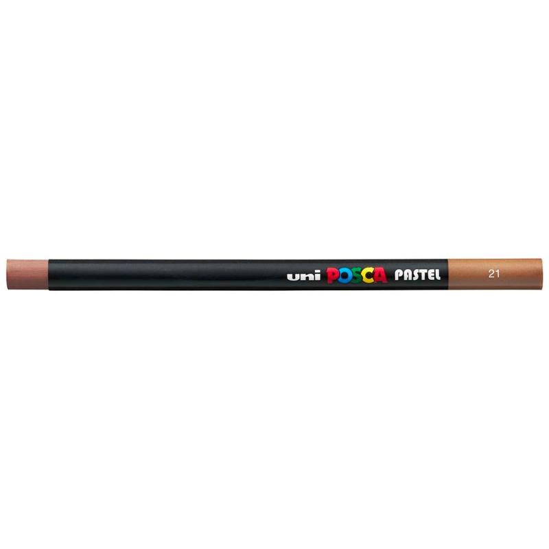 Uni Posca Pastel Brown, a versatile art pastel for rich shading and blending on various surfaces.