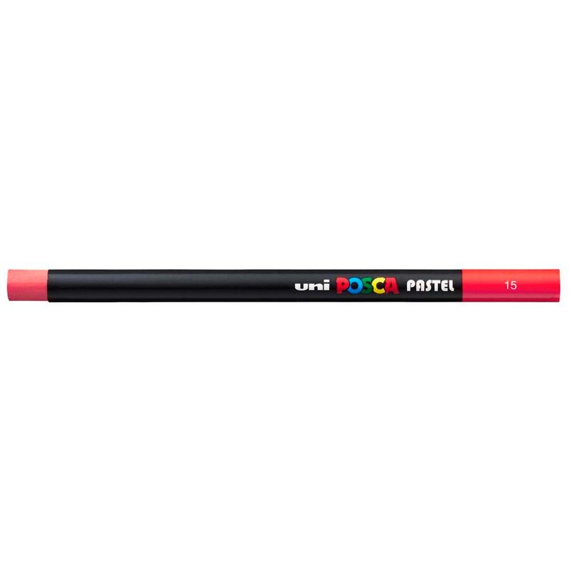 Uni Posca Pastel Red marker showcasing a vibrant pastel hue, perfect for various artistic applications.