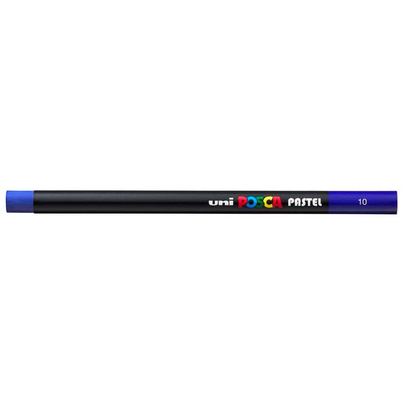 Uni Posca Pastel in Prussian Blue, perfect for vibrant blending on various surfaces like canvas and fabric.