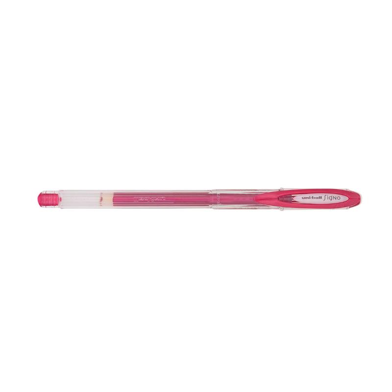 Metallic red gel pen with a comfortable grip, ideal for vibrant writing and creative projects.