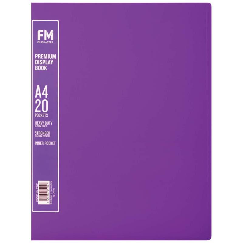 FM A4 Premium Display Book 20 Pocket Passion Purple
