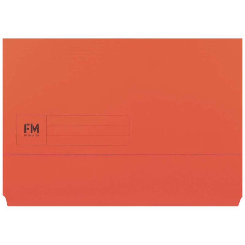 FM Document Wallet in vibrant red, designed for foolscap documents with ID panel for easy labeling and organization.