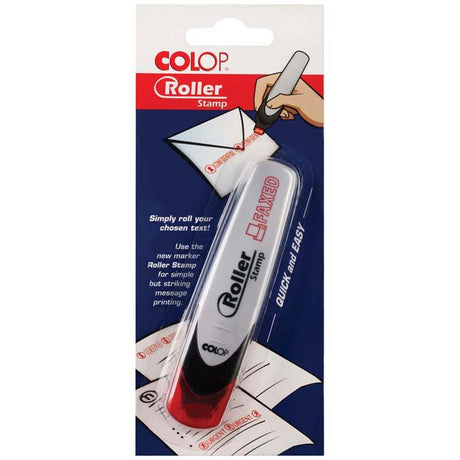 Colop Roller Stamp Faxed for efficient document marking, featuring a continuous roll for clear 'Faxed' impressions.