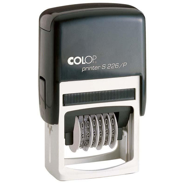 Colop Stamp Numberer S226/P, 10x27mm, for precise stamping in offices and projects, compatible with various ink colors.