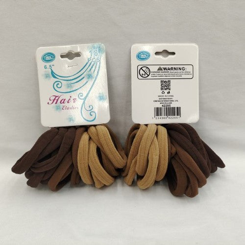 Hair Band - 6.5" Brown (216pcs)