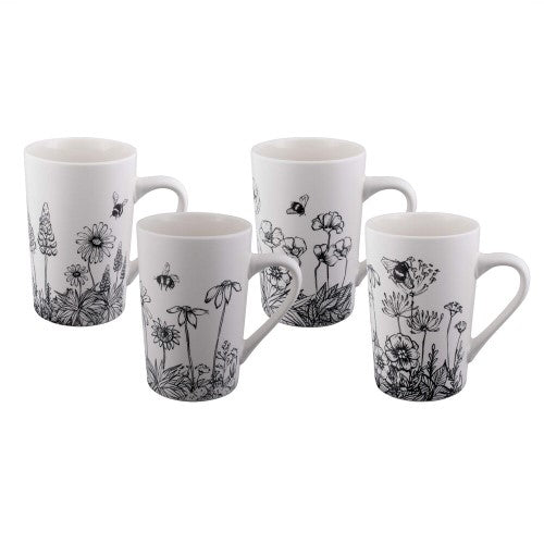 Tube Mug - Bundanoon Buzzing Garden (Set of 4 Assorted)