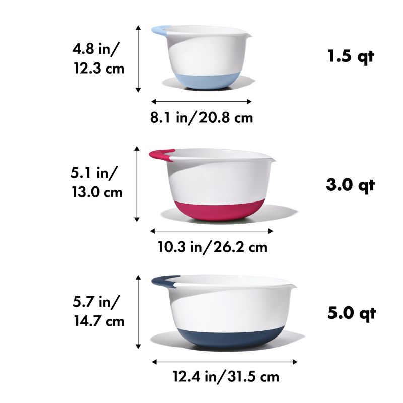 OXO - 3-Piece Mixing Bowl Set
