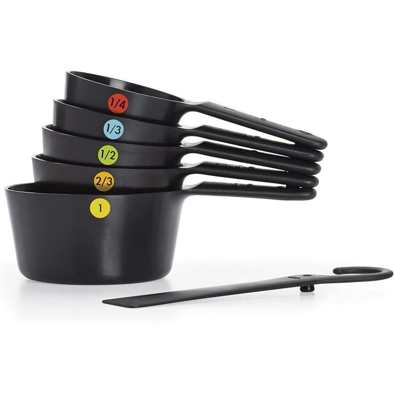 OXO Good Grips Plastic Measuring Cups Black | Set Of 6