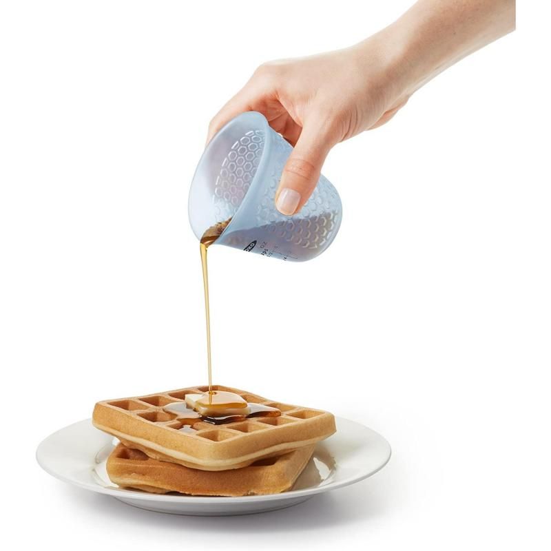 OXO Good Grips Mini Squeeze & Pour Silicone Measuring Cup With Stay-Cool Pattern