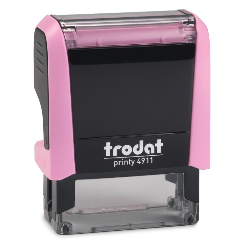 Self-inking Trodat Printy 4911 Pastel Rose stamp, ideal for crafting, labeling, and personalizing projects with elegance.