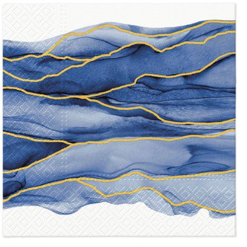 Lunch Napkin - Paw Décor Watercolor Waves (33cm)