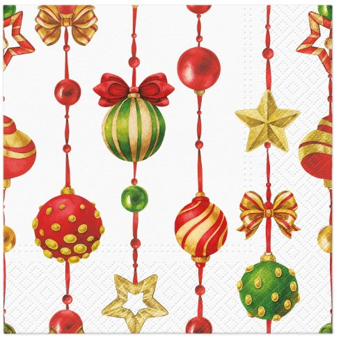Lunch Napkin - Paw Décor Adorned Ornaments (33cm)