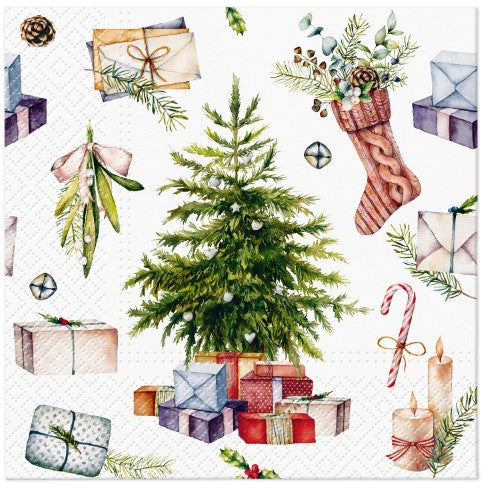 Lunch Napkin - Paw Décor Christmas At Home (33cm)