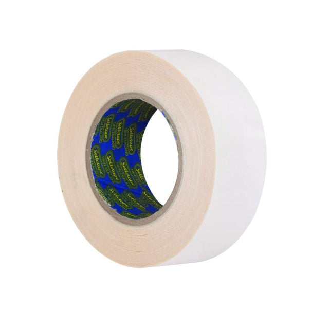 Sellotape 1230 Double Sided Tissue Tape, 48mm wide, 33m long, ideal for crafts and DIY with strong adhesive and hand-tearable design.