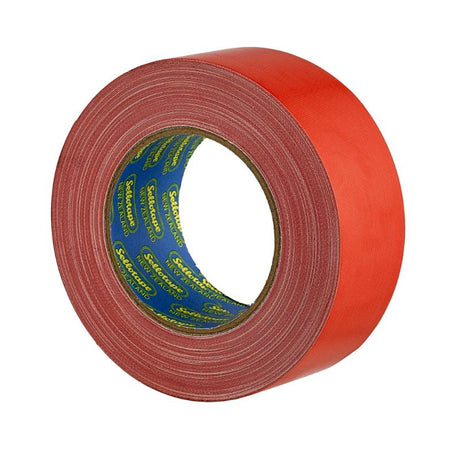Sellotape 4705 red cloth tape, 48mm x 30m, durable, waterproof, hand tearable, perfect for repairs and crafts.
