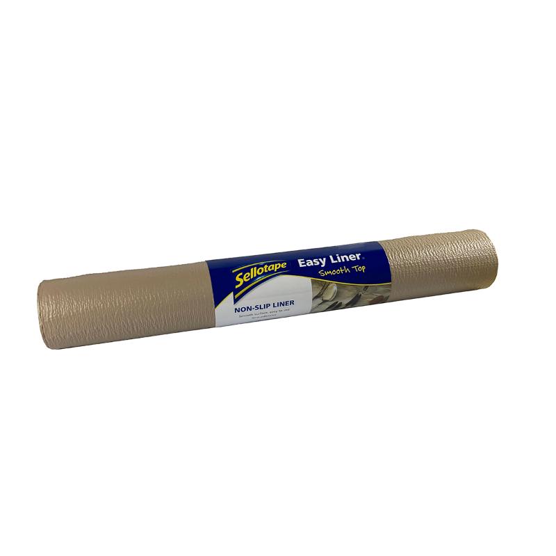 Taupe non-slip drawer liner, seamless design for easy organization and stylish home decor, machine-washable and customizable.