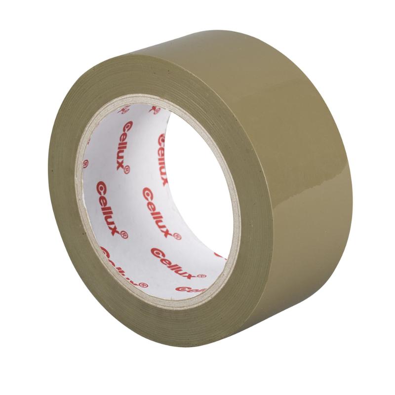 Cellux 0777 PP Brown packaging tape, 48mm x 100m, durable and perfect for sealing parcels securely.