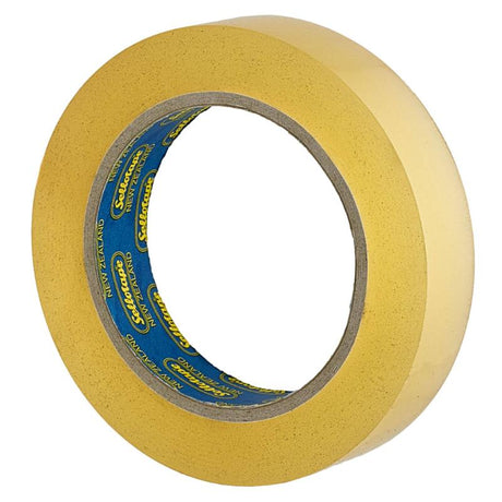 Clear Sellotape 1545 PP 24mm x 100m, ideal for securely packaging heavy boxes and versatile crafting projects.