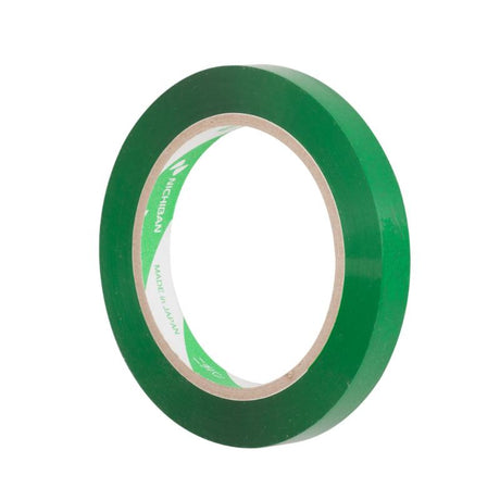 Fapro 640-V green produce bundler tape, 15mm x 100m, strong adhesive for secure packaging of fruits and vegetables.