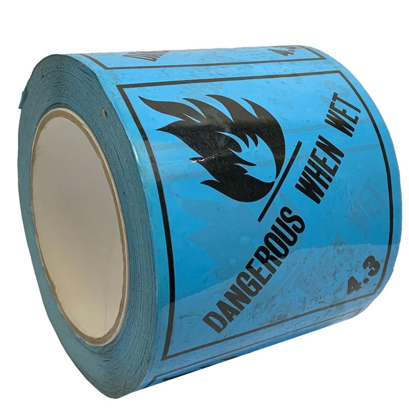 Sellotape RIP096D tape, 96mm wide and 50m long, designed for use on wet surfaces with 'Dangerous When Wet' warning.