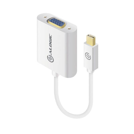 Alogic Mini DisplayPort to VGA Adapter, 15cm, supports 1920x1200 resolution for clear display connections.