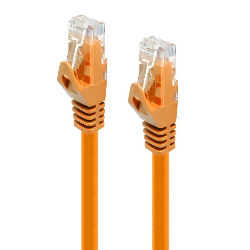 Alogic CAT6 0.5m orange Ethernet cable, ideal for high-speed gaming and streaming, with durable RJ45 connectors.