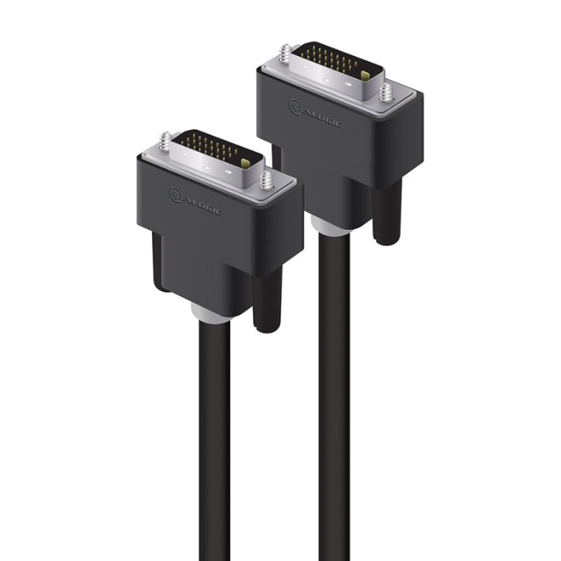 Alogic Pro Series 4K DVI-D cable, 2m length, dual male connectors for stable, high-speed video transmission up to 3840x2160.