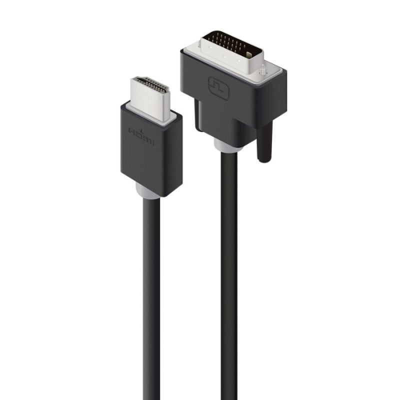 Alogic Pro Series 2m DVI-D to HDMI Cable Male to Male - High-Speed 4.95 Gbps, 1920x1200 Resolution