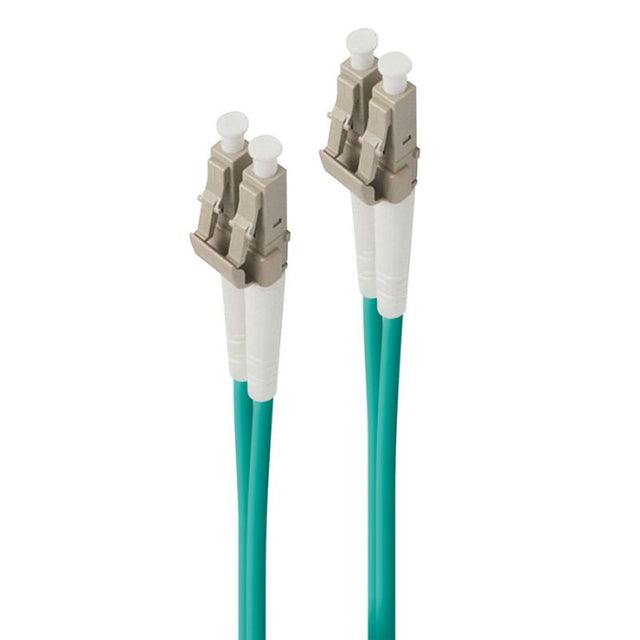 Alogic 1.5m LC-LC OM3 fibre cable for 10GbE, low loss, and LSZH safety design for reliable high-speed connectivity.
