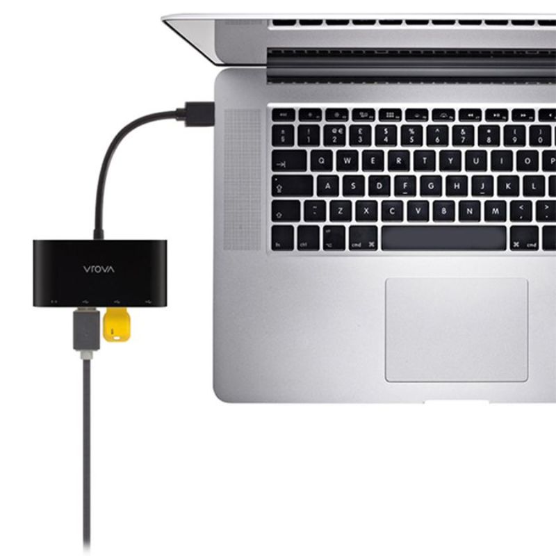 Alogic USB 3.0 Hub with 3 ports and Gigabit Ethernet, offering 5 Gbps data transfer and compact design for portable connectivity.