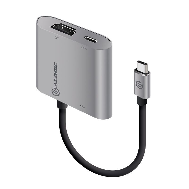 Alogic USB-C MultiPort Adapter with 4K HDMI, 3 USB 3.0 ports, and power delivery for enhanced connectivity.