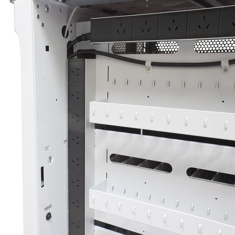 Alogic Smartbox 32 Bay Charging Trolley for laptops and tablets with robust design, cable management, and 2-year warranty.