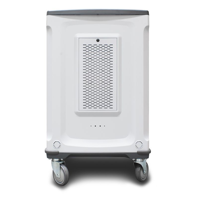 Alogic Smartbox 32 Bay Charging Trolley for laptops and tablets, with cable management and mobility features.