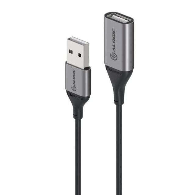 Alogic Ultra USB 2.0 Extension Cable, 1M length, USB-A Male to Female for enhanced connectivity and data transfer.