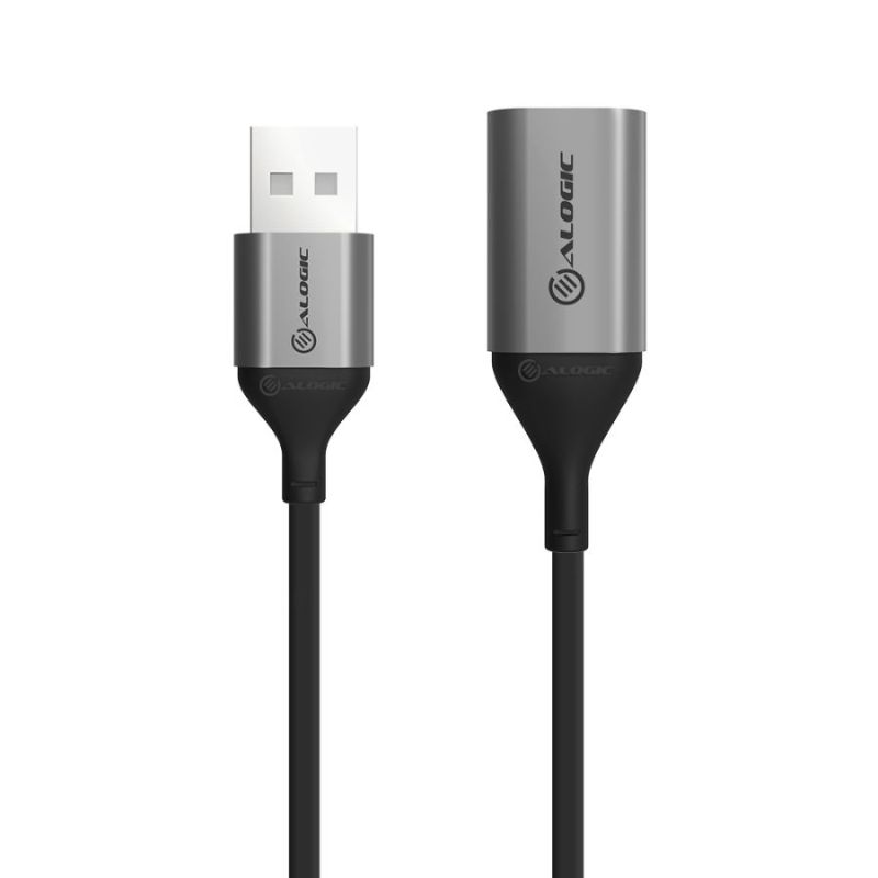 Alogic Ultra USB 2.0 Extension Cable, 1 Meter, USB-A Male to Female for enhanced connectivity and seamless data transfer.