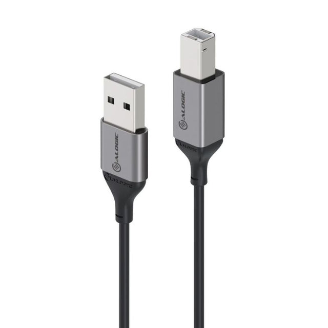 Alogic Ultra USB 2.0 USB-A to USB-B cable for fast data transfer between printers and scanners, featuring durable design.